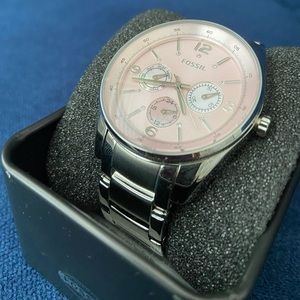 Light Pink/Silver Fossil Watch